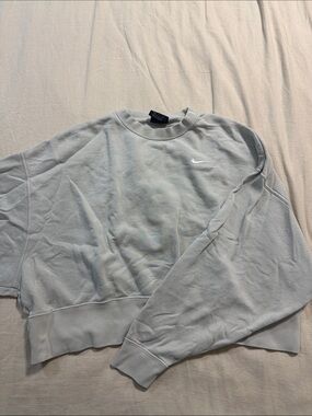 Nike cropped sweater (mint but got dyed in the laundry..looks grey tinged blue?)
